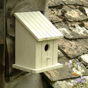 Solid wood bird house
